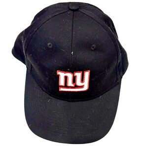 Black Cap with Red and White NY Giants Embroidery